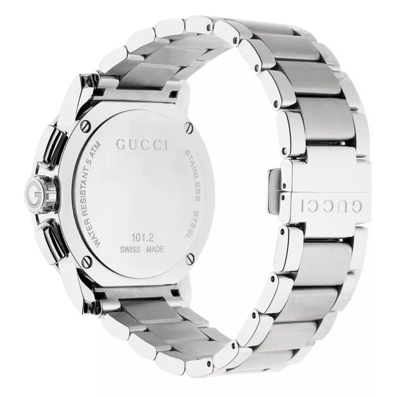 Gucci G-Chrono meeste käekell YA101204 44mm roostevaba teras, must sihverplaat, kronograaf, kuupäev