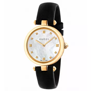 GUCCI G-Frame naiste kvartskell YA141404 32mm roostevabast terasest võrk