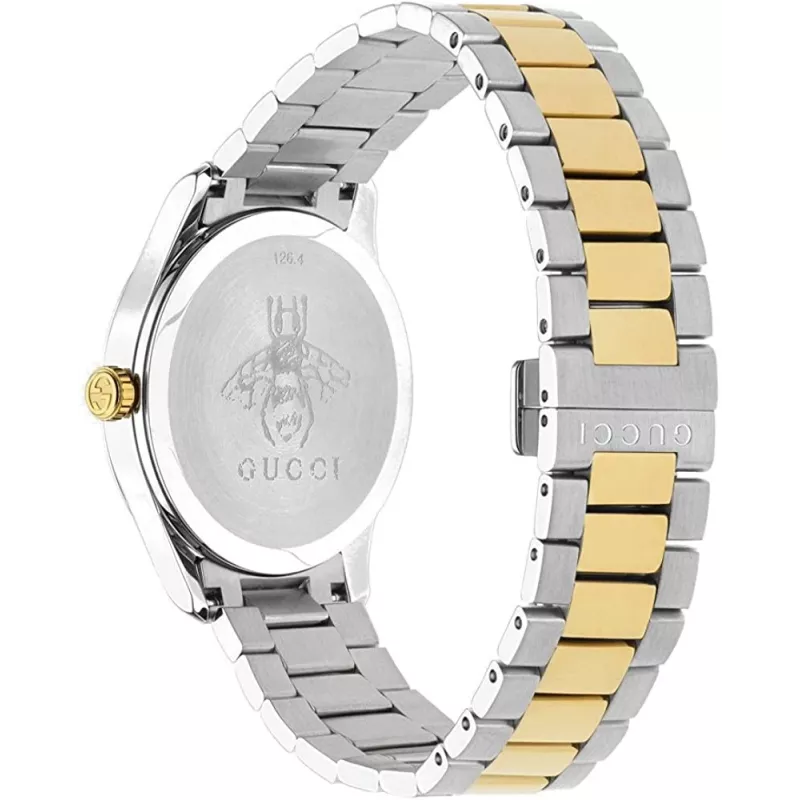 GUCCI G-Timeless meeste kvartskell YA1264075 38mm roostevaba teras must sihverplaat