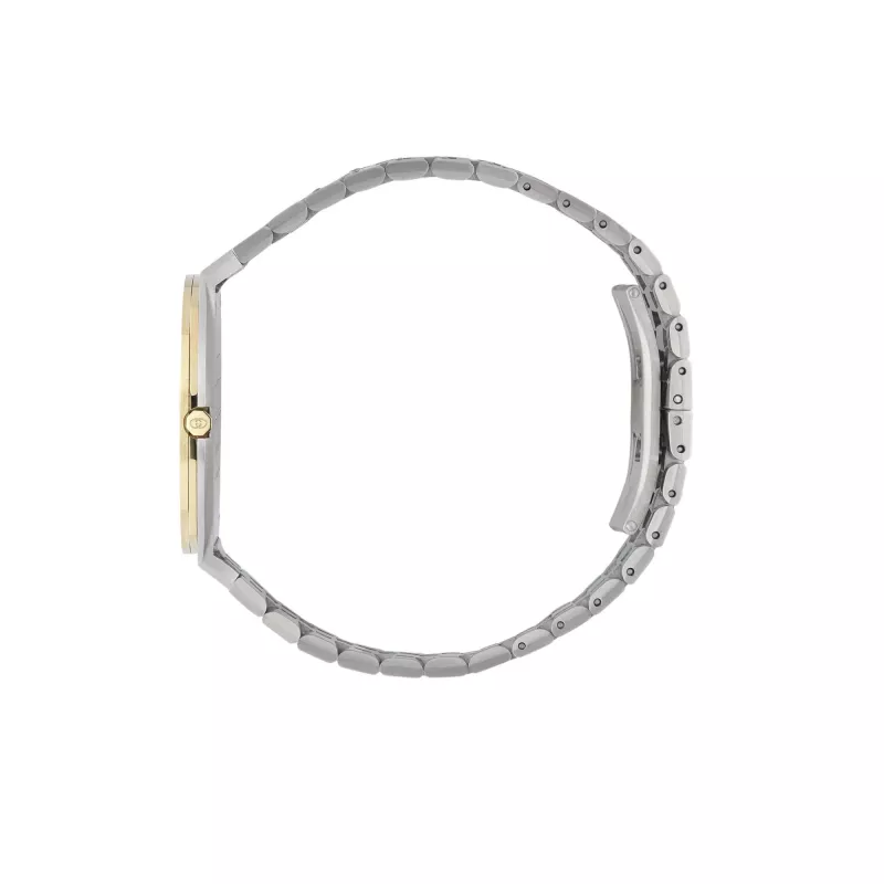 GUCCI G-Timeless naiste käekell YA163403 34mm roostevabast terasest hõbedane päikesepoleeritud sihverplaat