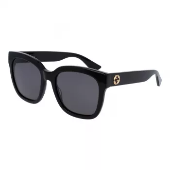 GUCCI GG0034SN-001 Naiste ruudukujulised päikeseprillid 54/20/140 mm Must atsetaat Hall nailon UV400