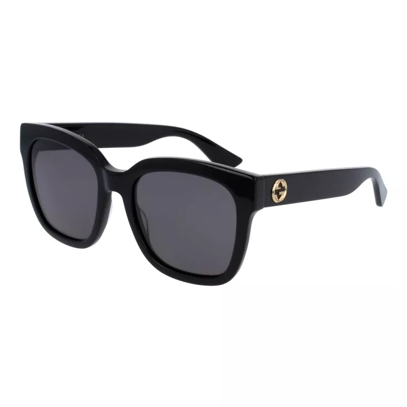 GUCCI GG0034SN-001 Naiste ruudukujulised päikeseprillid 54/20/140 mm Must atsetaat Hall nailon UV400