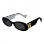 Gucci GG0517S-001 Naiste ruudukujulised atsetaatpäikeseprillid Must/Hall 52mm