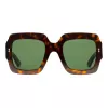 Gucci GG1111S-002 Naiste Päikeseprillid Must Hall Ruudukujuline Atsetaat 54mm