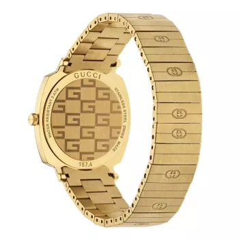 GUCCI Grip Kell YA157403 35mm Šveitsi Kvarts Roostevabast Terasest Võrk Naiste
