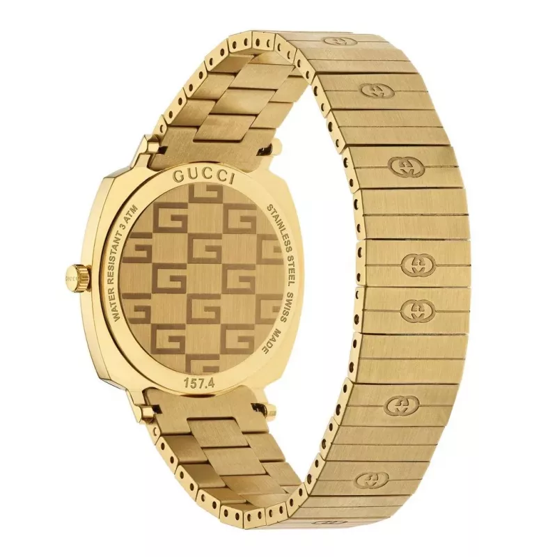 GUCCI Grip Kell YA157403 35mm Šveitsi Kvarts Roostevabast Terasest Võrk Naiste