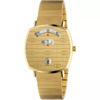 GUCCI Grip Kell YA157403 35mm Šveitsi Kvarts Roostevabast Terasest Võrk Naiste