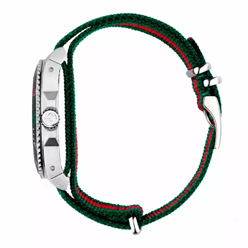GUCCI meeste käekell YA136209A 45mm Šveitsi kvarts roostevaba teras kumm must