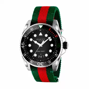 GUCCI meeste käekell YA136209A 45mm Šveitsi kvarts roostevaba teras kumm must