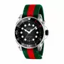 GUCCI meeste käekell YA136209A 45mm Šveitsi kvarts roostevaba teras kumm must