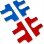 GÜDE 7920 19-tollised esisildid punane/sinine (4-pakk)
