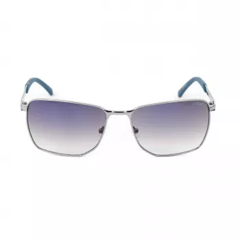 GUESS GF00018-6008C meeste ristkülikukujulised päikeseprillid - must raam, hallid toonitud läätsed, UV400
