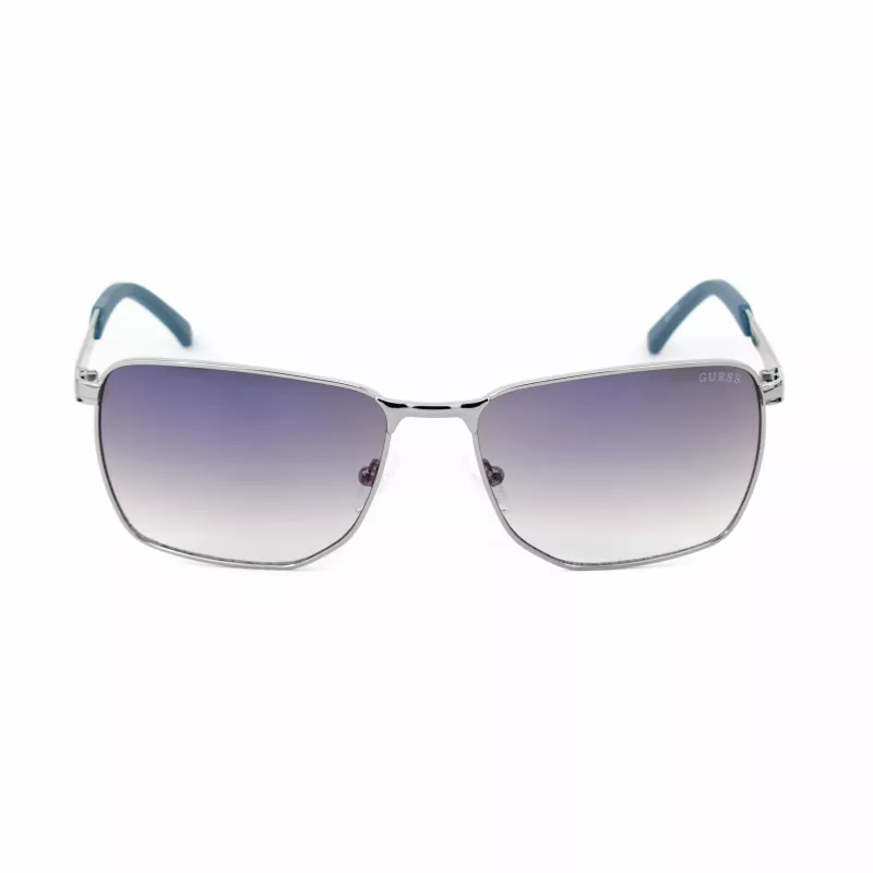 GUESS GF00018-6008C meeste ristkülikukujulised päikeseprillid - must raam, hallid toonitud läätsed, UV400