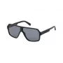 GUESS GF00047-6102A meeste ristkülikukujulised päikeseprillid - läikiv must raam, suitsused läätsed, 61 mm