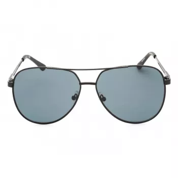 GUESS GF0231-02A Meeste ristkülikukujulised päikeseprillid - must raam, hallid läätsed 58mm