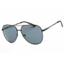 GUESS GF0231-02A Meeste ristkülikukujulised päikeseprillid - must raam, hallid läätsed 58mm
