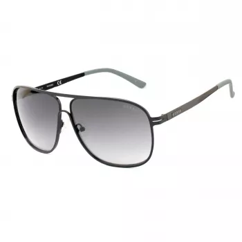 GUESS GF5025S-02B Meeste Pilootpäikeseprillid - Must raam, Suitsuhall lääts, 61mm