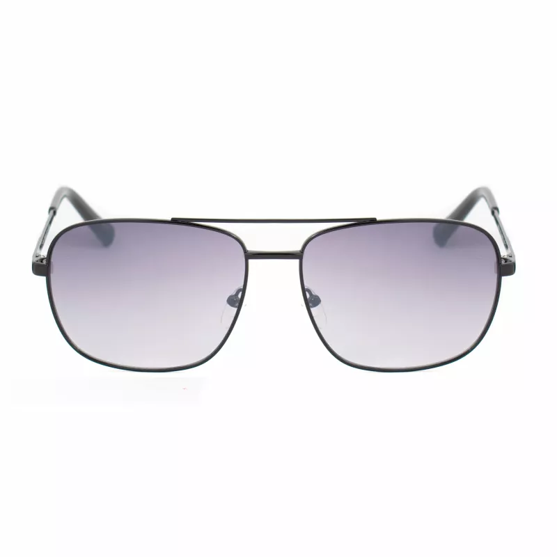 GUESS GG2114S-01B meeste päikeseprillid, must ruudukujuline raam, hall gradientlääts, 60 mm