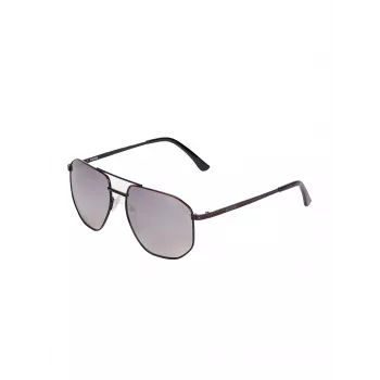 GUESS Meeste Ristkülikukujulised Päikeseprillid GF5122-6001C - Must Raam Suitsuläätsed 60mm