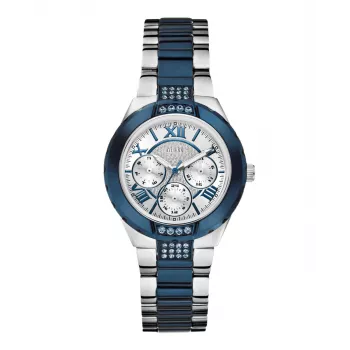 GUESS W0413L1 Naiste analoogkvartskell 35,5 mm roostevabast terasest hõbedane