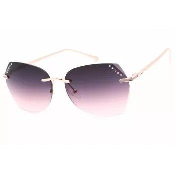 GUESS naiste GF0384-28T pruunid kilpkonnamustriga liblikpäikeseprillid, pruunid gradient-läätsed, 61mm