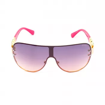 GUESS Women's GO00037-0032U Cat Eye Sunglasses - Black Frame, Grey Gradient Lens, UV400