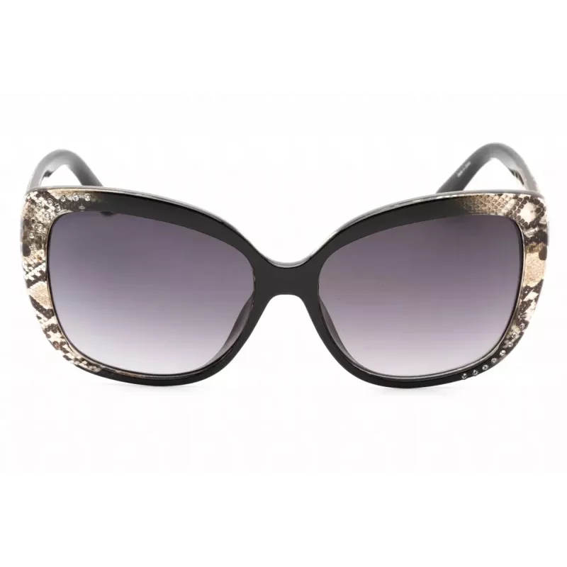 GUESS Women's Sunglasses GF0383-05B Butterfly Cat-Eye Black Gradient Smoke 57mm