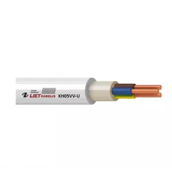 H05VV-U/NYM 3x1,5 mm² valge PVC isolatsiooni ja mantliga püsipaigalduskaabel, 25 m