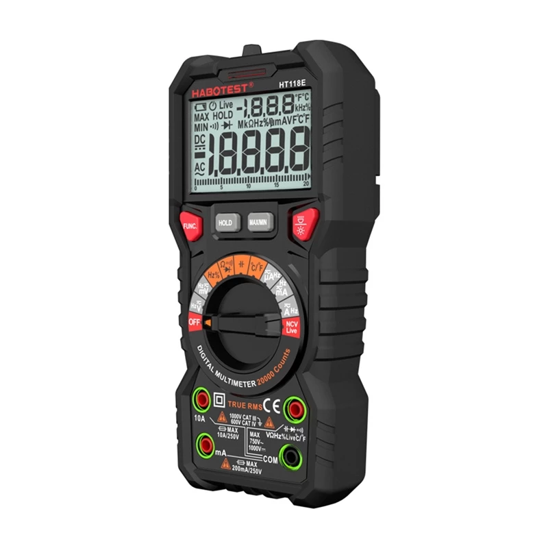 Habotest HT118E Universaalne digitaalne multimeeter True RMS NCV