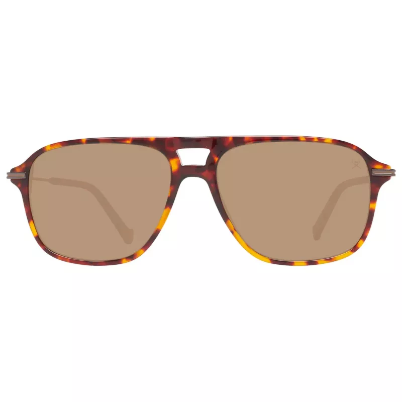 HACKETT MAN SUNGLASSES HSB86512756 - Havana Acetate Rectangular Frame with Brown Gradient Lenses - 56/16/140 mm