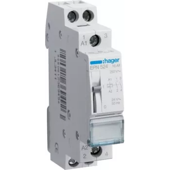 HAGER EPN524 Acti 9 impulssrelee, 2 NO, 16 A, 24 V AC/DC, 2 moodulit