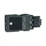 Hager G4713 3-poolne väljundpistikühendus Wago surupistikuklemmidega, 1,5-2,5 mm², 400V, must