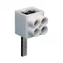 Hager KF82A 1-pooluseline ühendusklemm, tihvtühendus, 2x16 mm², hall