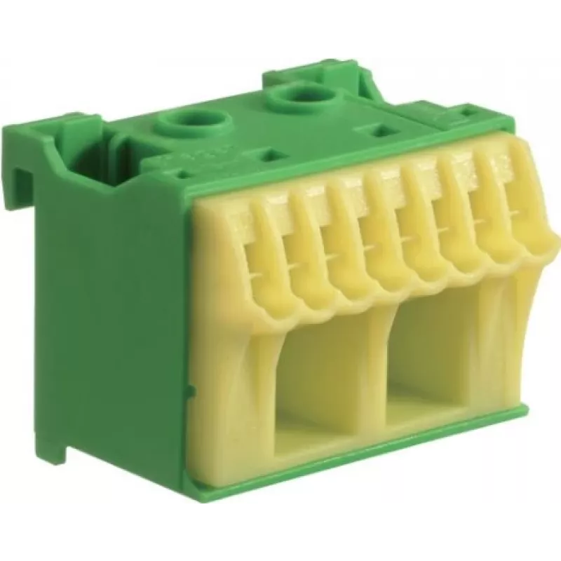 Hager KN10E QuickConnect PE klemmplokk, 10 kinnituspunkti, roheline/kollane