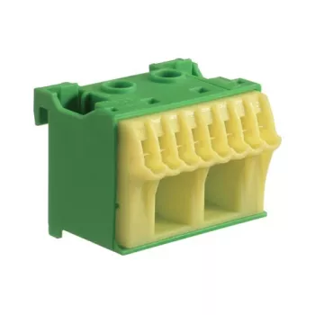 Hager KN10E QuickConnect PE klemmplokk, 10 kinnituspunkti, roheline/kollane