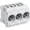 Hager LD047 D01 3-poolne 16A E14 kaitsmebaas DIN-liinile, raamklemm