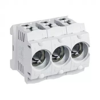 Hager LD047 D01 3-poolne 16A E14 kaitsmebaas DIN-liinile, raamklemm