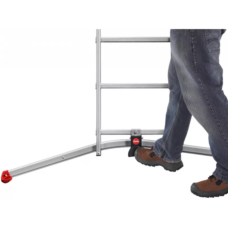 Hailo S100 ProfiLOT Kombineeritud Redel, Alumiinium, 2x6+1x5 Pulka, 3-osaline, Max Koormus 150 kg