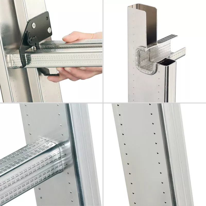 Hailo S100 ProfiLOT Kombineeritud Redel, Alumiinium, 2x6+1x5 Pulka, 3-osaline, Max Koormus 150 kg