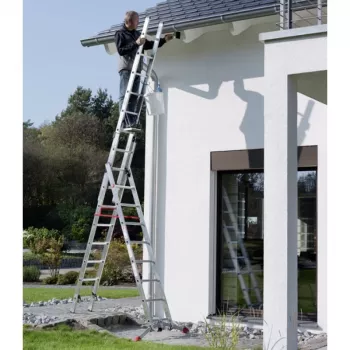 Hailo S100 ProfiLOT kombineeritud redel, alumiinium, 3-osaline, 2x9+1x8 astet, max töökõrgus 7,00 m