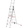 Hailo S100 ProfiLOT kombineeritud redel, alumiinium, 3-osaline, 2x9+1x8 astet, max töökõrgus 7,00 m