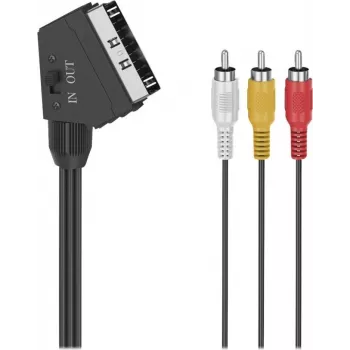 Hama Classic Line SCART - 3 RCA audio/video kaabel, 1,5 m, must 00305015