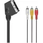 Hama Classic Line SCART - 3 RCA audio/video kaabel, 1,5 m, must 00305015