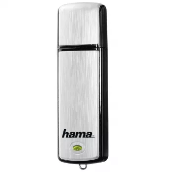 Hama FlashPen Fancy 16GB USB 2.0 mälupulk, sissetõmmatav, must/hõbedane 00181081