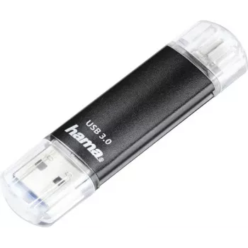 Hama Laeta Twin USB mälupulk 128 GB, USB Type-A ja Micro-USB, USB 3.2 Gen 1, must 00181099
