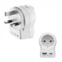 Hama Reisadapter EU-UK 1x USB-A USB-C Power Delivery 20W Valge