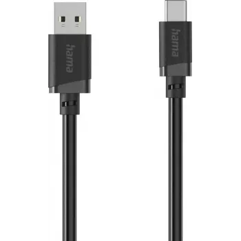 Hama USB-A - USB-C laadimis- ja andmesidekaabel, 1 m, must 00201811