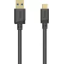 Hama USB-C kaabel, USB-A - USB-C, USB 3.2 Gen1, 5 Gbit/s, 0,25 m, must 00202004