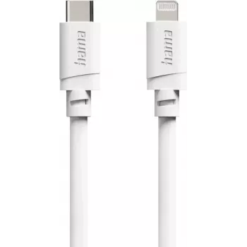 Hama USB-C - Lightning MFi laadimis- ja andmekaabel, 2 m, valge 00201816