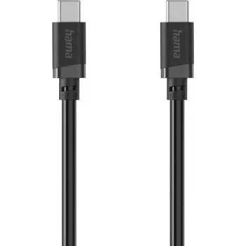Hama USB-C - USB-C laadimiskaabel, 60 W Power Delivery, 0,5 m, must 00201819